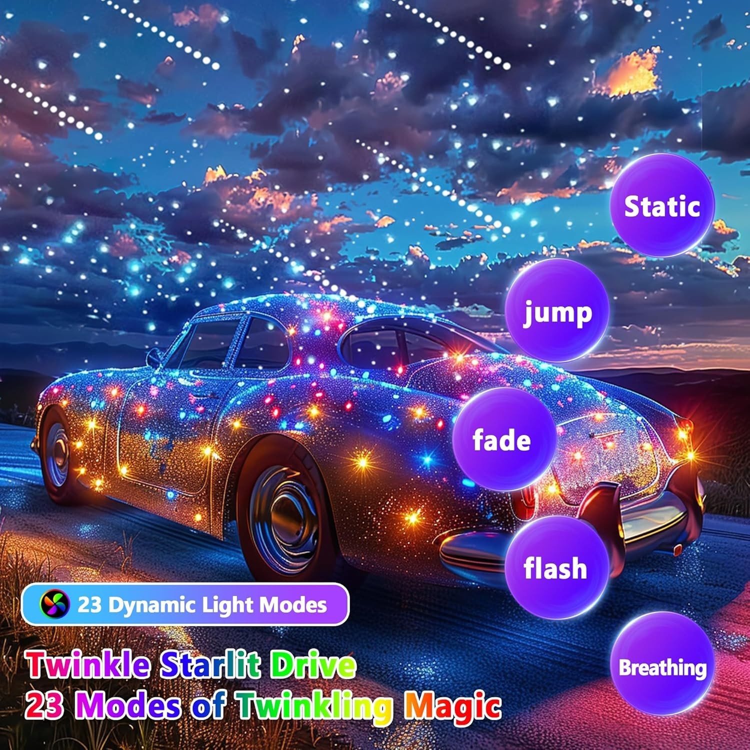 Luxury 1000 Piece 32W Twinkle & Meteor Dual-Engine 200 Shooting Stars RGBW Fi…