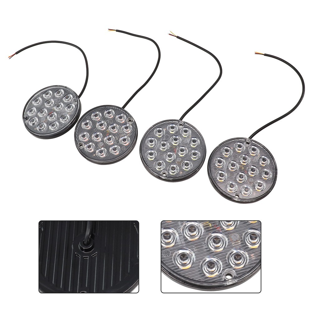1 Piece Round LED Tail Light 16 LEDs 50000 Hours ABS Material High Quality