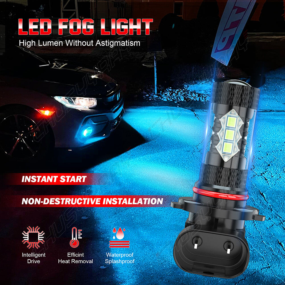 Fit For Chevrolet Silverado 1500 2003-2006 Ice Blue LED Fog Lights Kit Bulbs