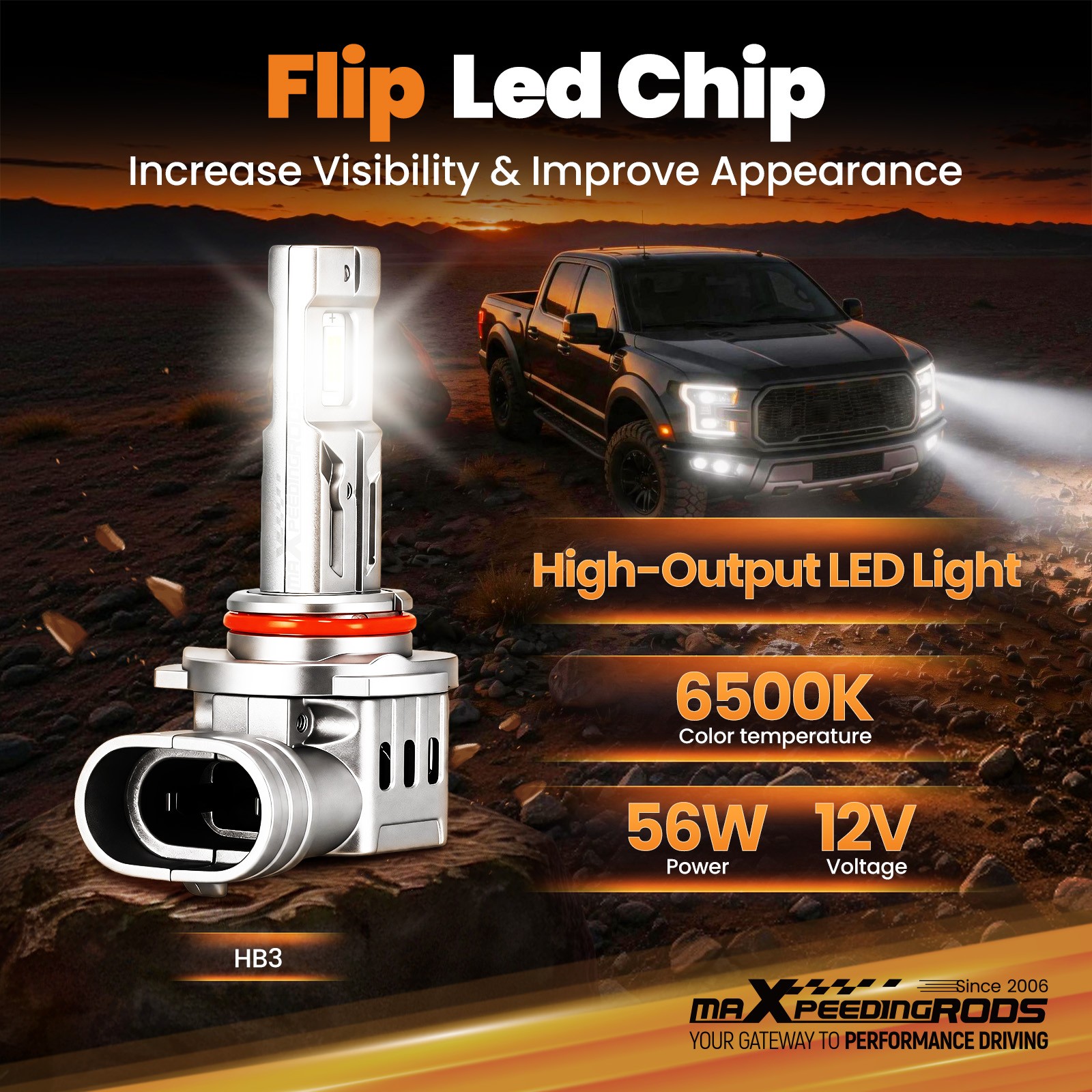 28W 28000LM LED Light Bulbs Halogen 1:1 Design Aluminum Body 2Pcs High Beam