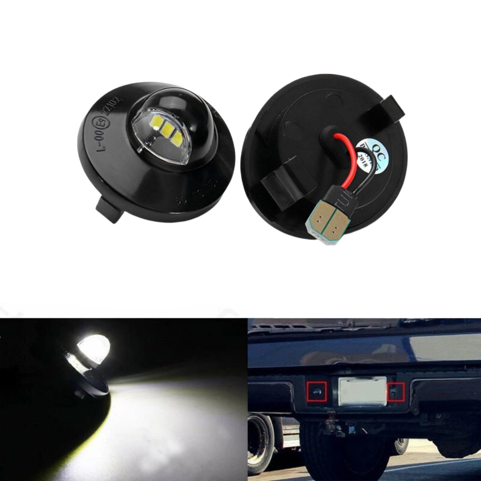 2PC License Plate Light LED Super Bright Guaranteed Error Free for Ford F-Series