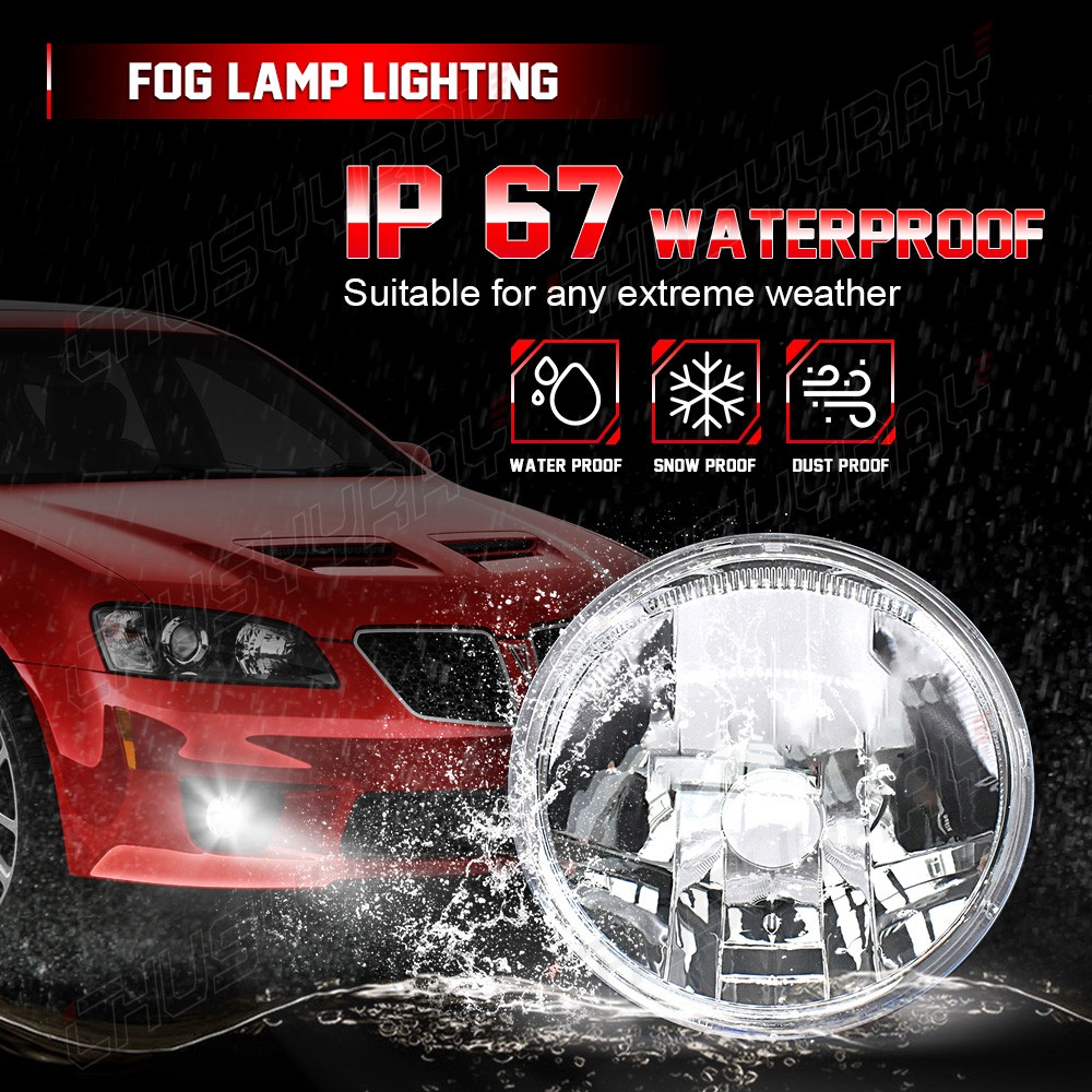 For GMC Yukon 2007 2008-2014 Fog Lights Front Bumper Lamp Clear Lens H16 5202