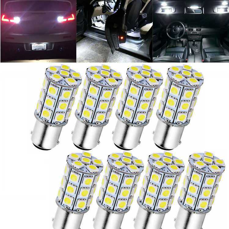 White 27-SMD BA15D Cabin Marine Boat LED Interior Light Bulb 1004 1076 1142