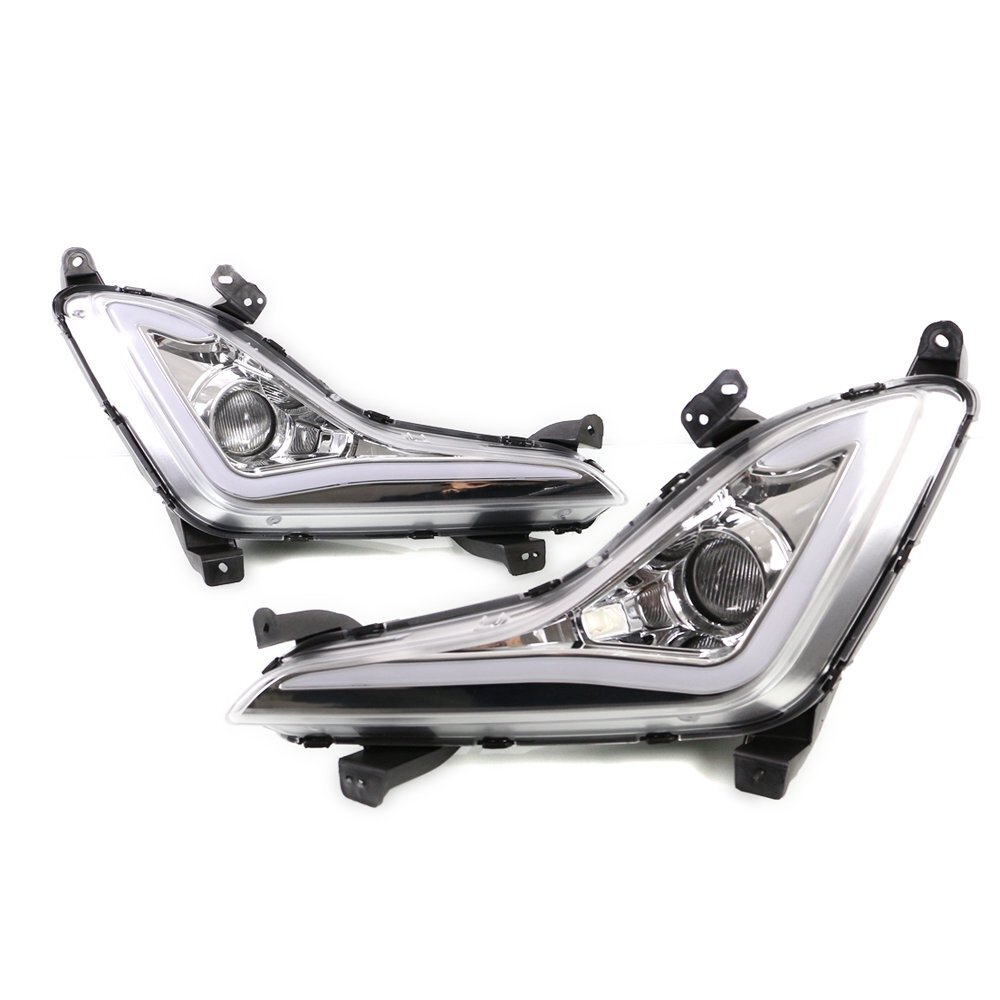 LED DRL Daytime Running Light Fog Day Lamp For Hyundai Elantra 2014 2015 W/ Turn