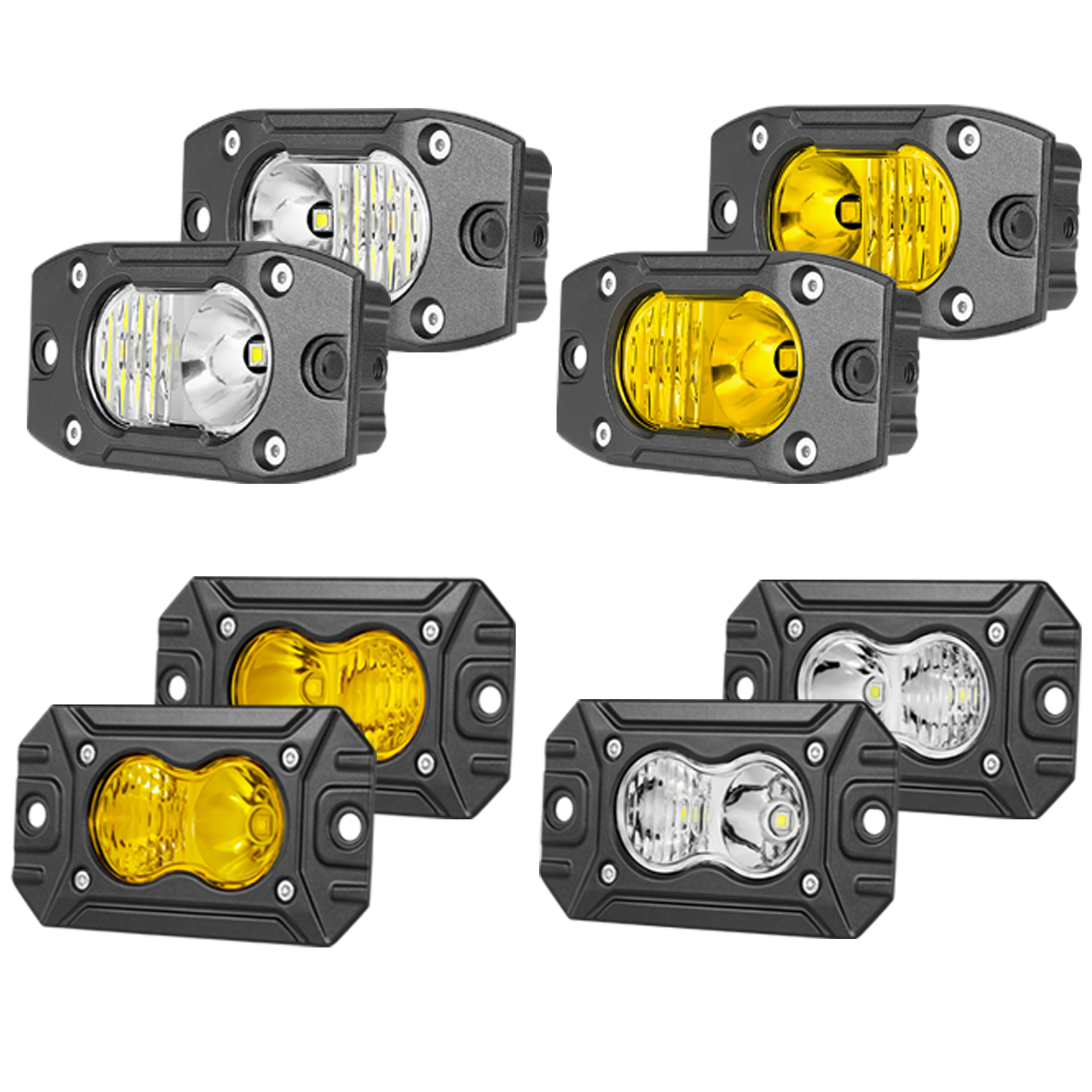 2x3inch LED Cube Pods Work Lights Driving Lamp Offroad ATV 4WD Truck SUV Fog 12V