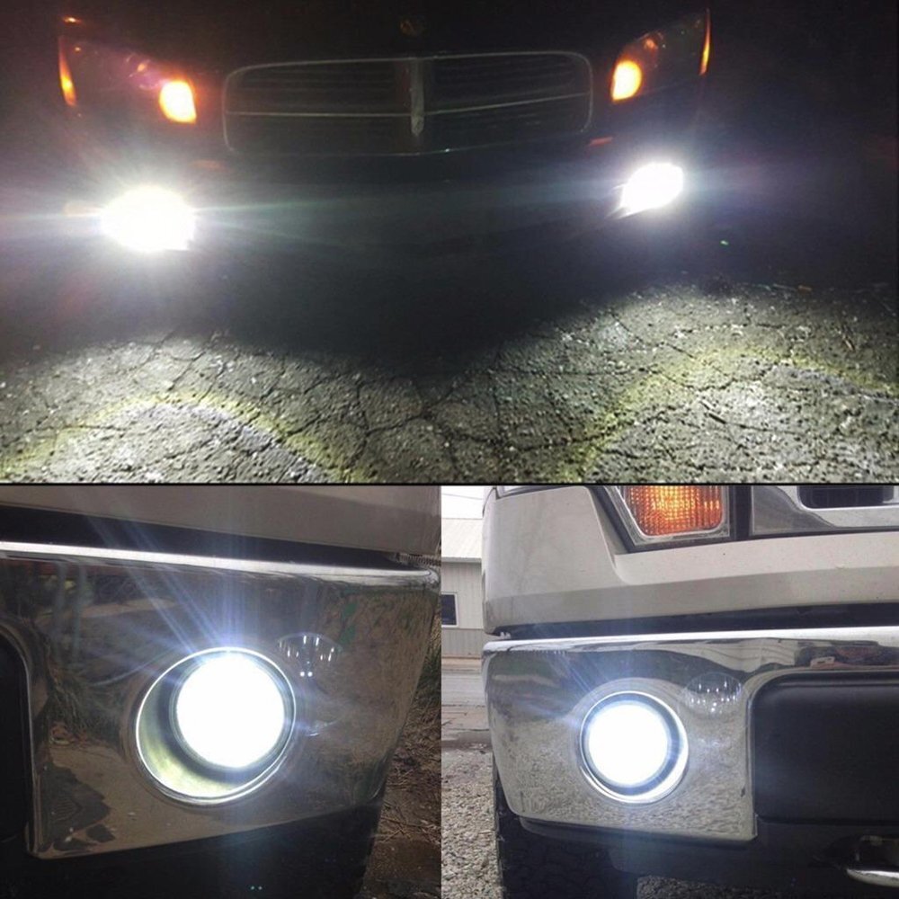 2x 6000K 880 LED Super White 100W Fog Daytime Running Light Bulbs No Polarity