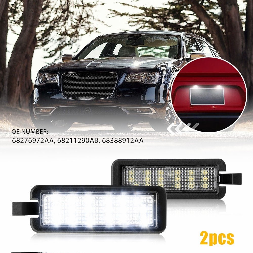 2X 18-SMD LED License Plate Light For Chrysler 300 2015-2022 Voyager 2020-2022