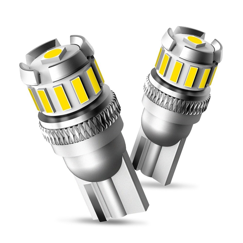 10x Led T10-3030-smd Free Canbus Error Car License Plate Light Side Wedge Lamps