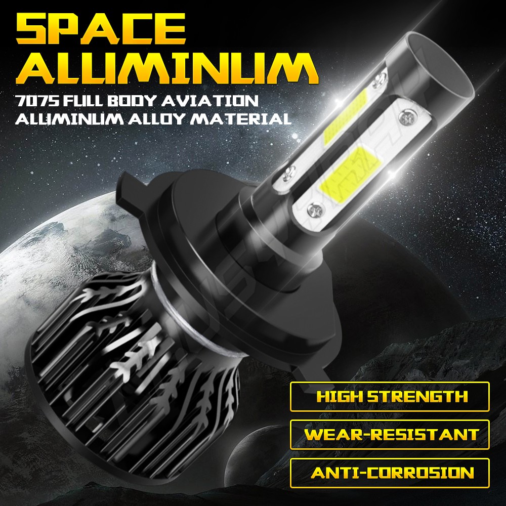 Combo 9005+H11 LED Headlight Super Bright Bulbs Kit White 72000LM High/Low Beam