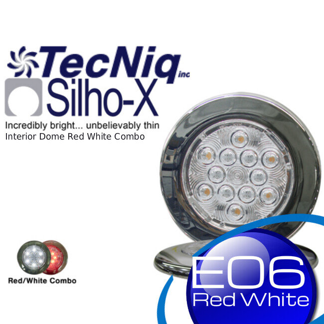 TecNiq E06 Interior Dome Light Red White 4″ Round LIfeTime Warranty USA