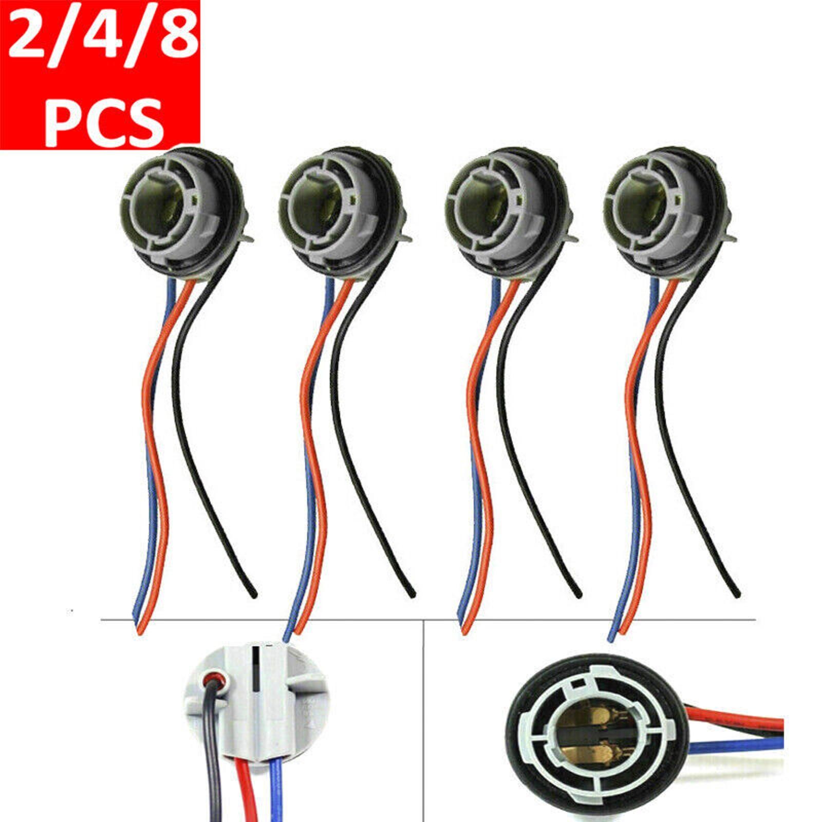 2/4/8Pcs 1157 2057 2357 Bulb Socket BAY15D P21/5W Lamp Holder Adapter Base Plug