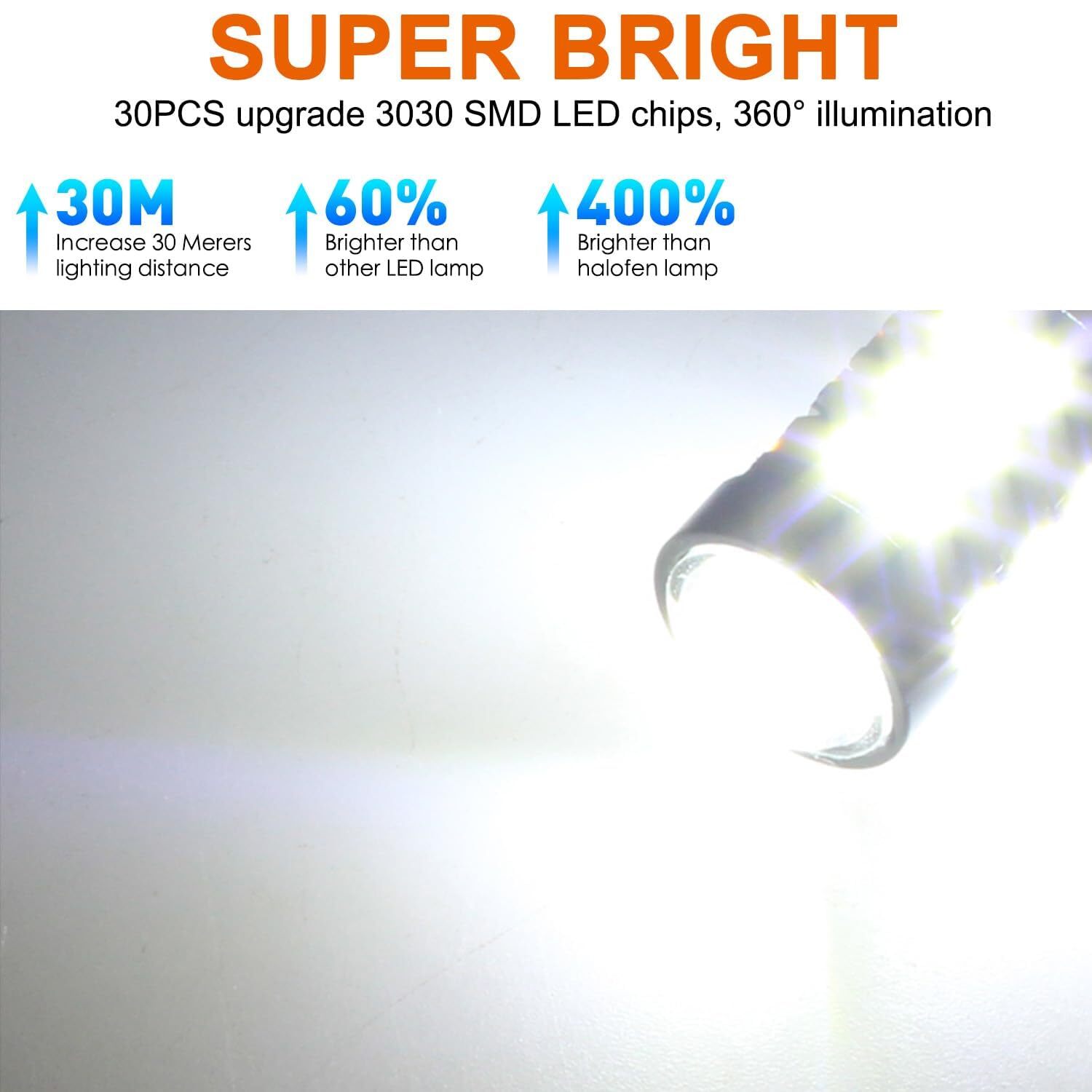 Newest 9-30V Super Bright Low Power 7440 7443 7441 7444 T20 W21W 7444NA 3030SMD
