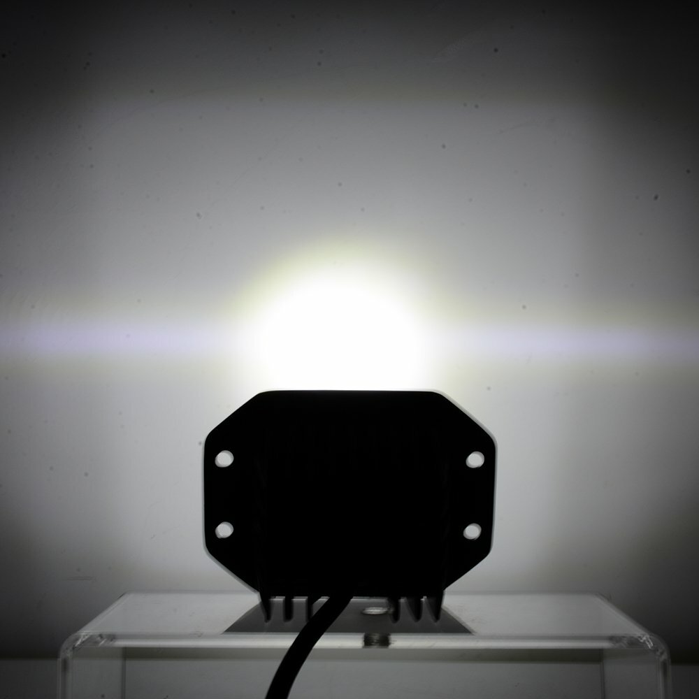 2x 300W Flush Mount LED Pods Flood Spot Work Light Bar Offroad Backup Pickup 4WD