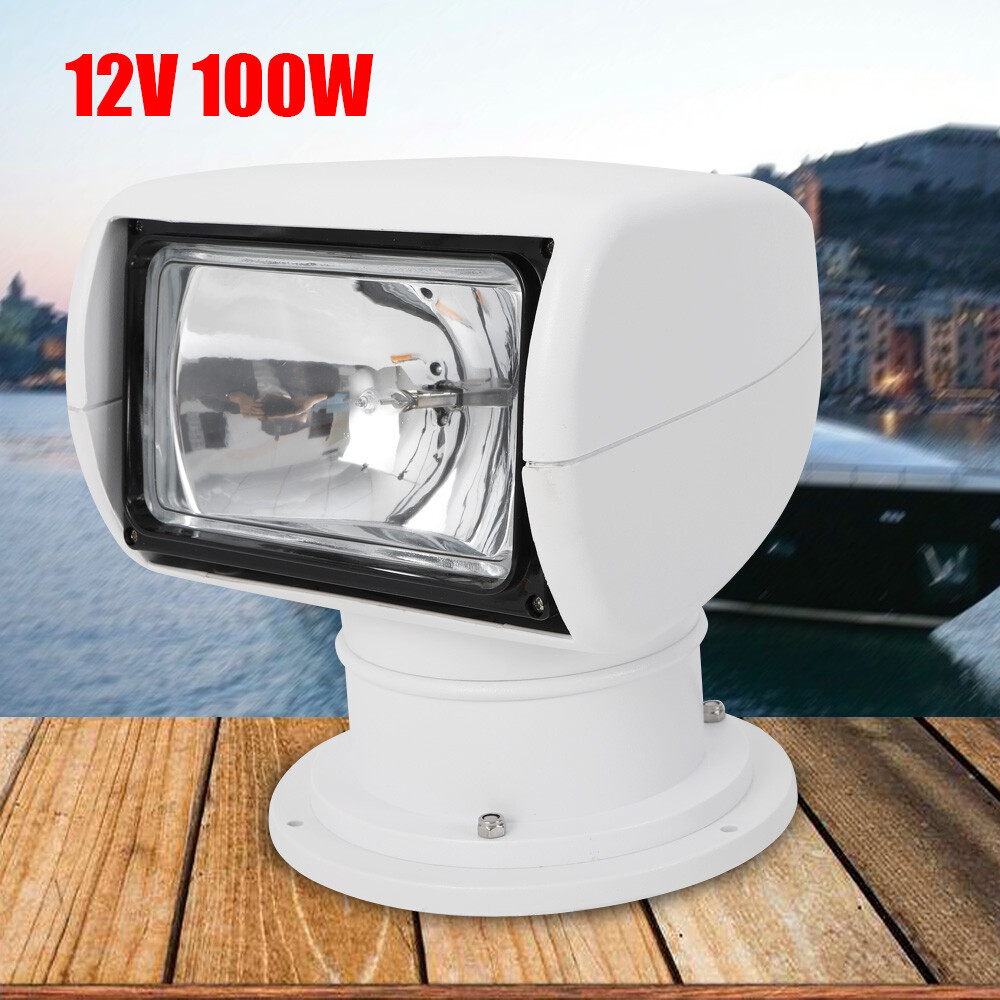 360° Marine Boat Spotlight Searchlight Truck Car Spot Light Remote Control 100W