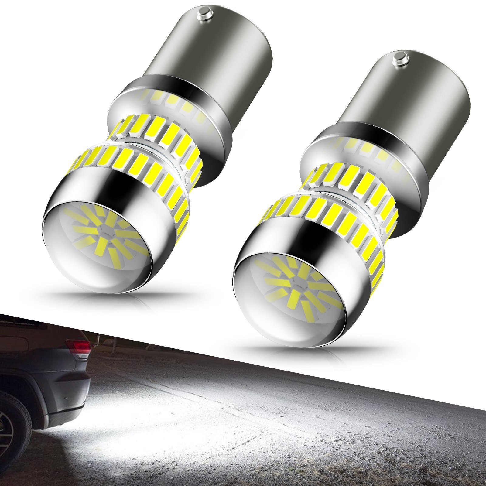 AUXITO Super Bright 1157 LED 7528 Reverse Light Backup White Bulb Plug&Play EPG