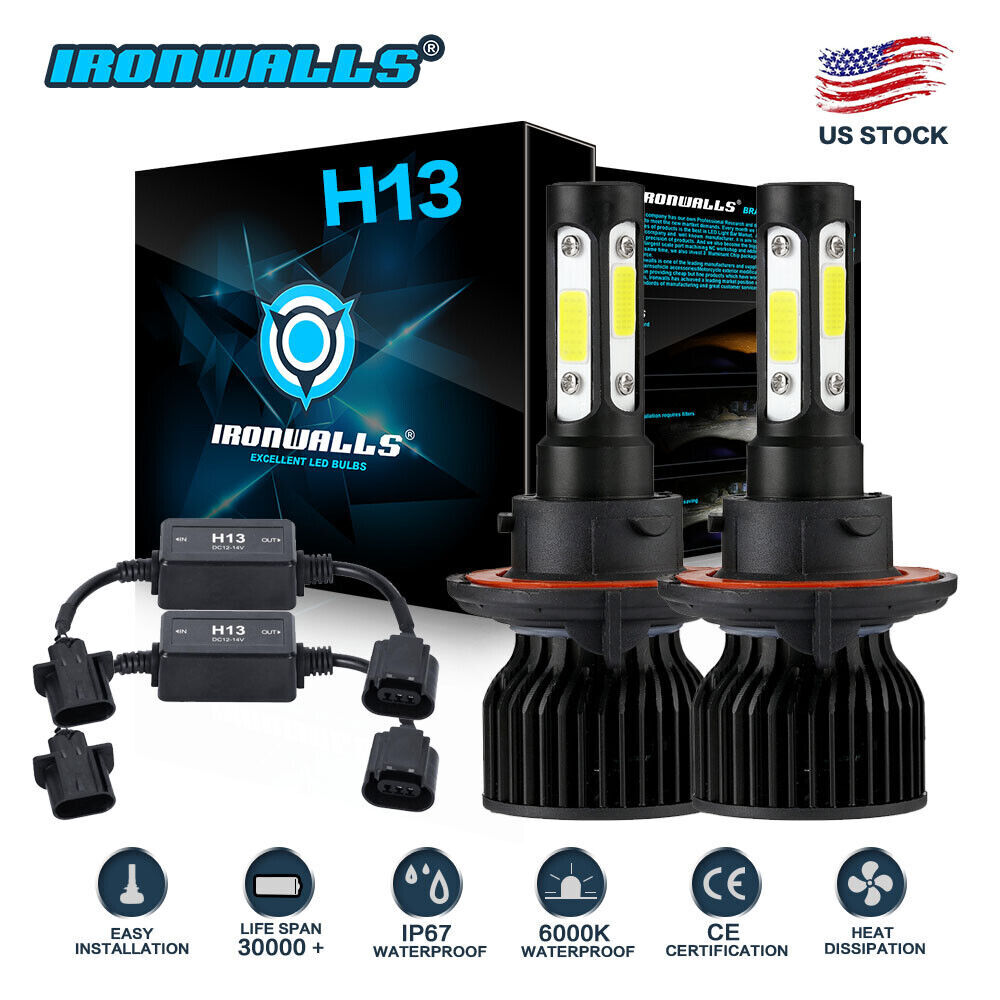 4Side LED Headlight Bulbs Kit+Resistor Canbus Decorder For Chevy Cruze 2011-2015