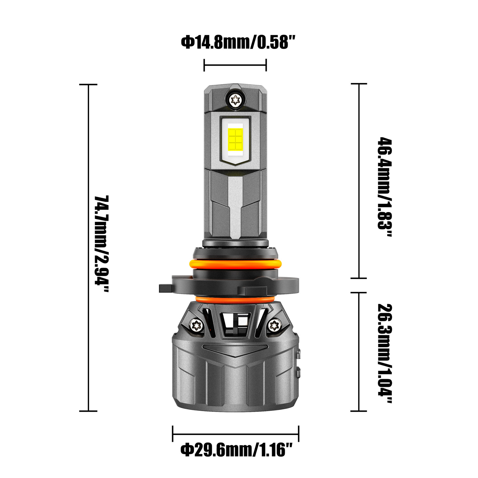 AUXBEAM Canbus LED Headlight 6500K Hi/Lo For Ford Expedition 2003 2004 2005 2006