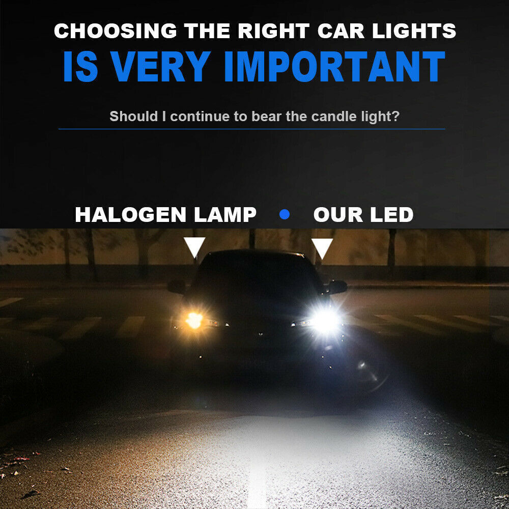 For Honda City 2017-2022 LED Headlight High Low Fog Light Bulbs IP68 Waterproof