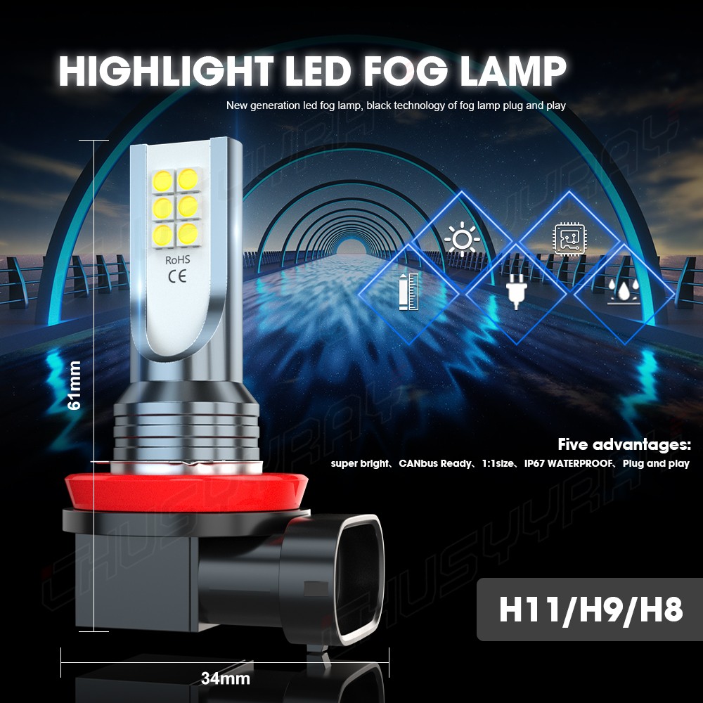6000K LED Headlight Fog Light Bulbs For Dodge RAM 1500 2500 3500 2013 2014 2015