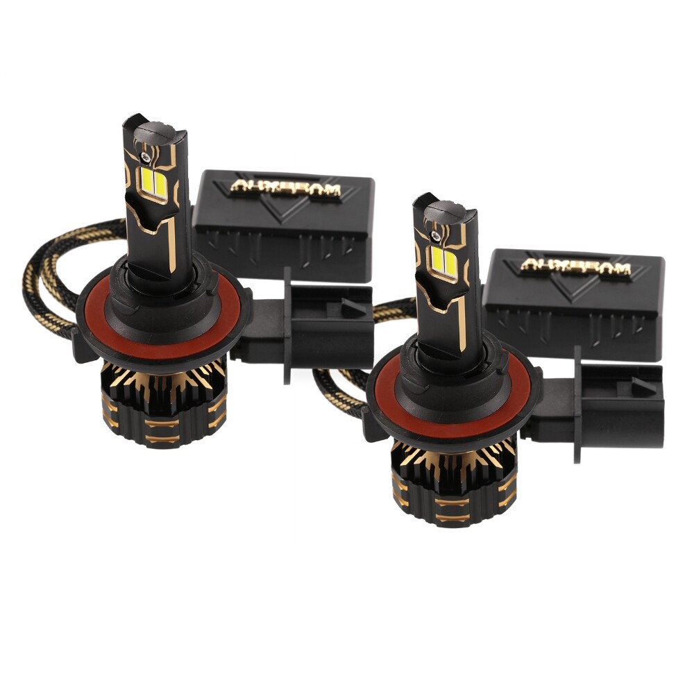 AUXBEAM GX H13 LED Headlight High Low Beam Bulbs / 9145 H10 Fog Light Bulb 6500K