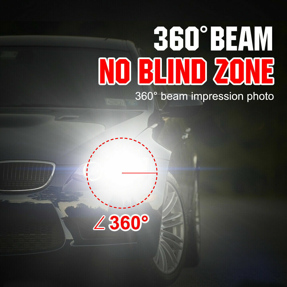 H11 LED Headlight Kit Low Beam Bulbs Super Bright 6500K 4-Sides White 380000LM