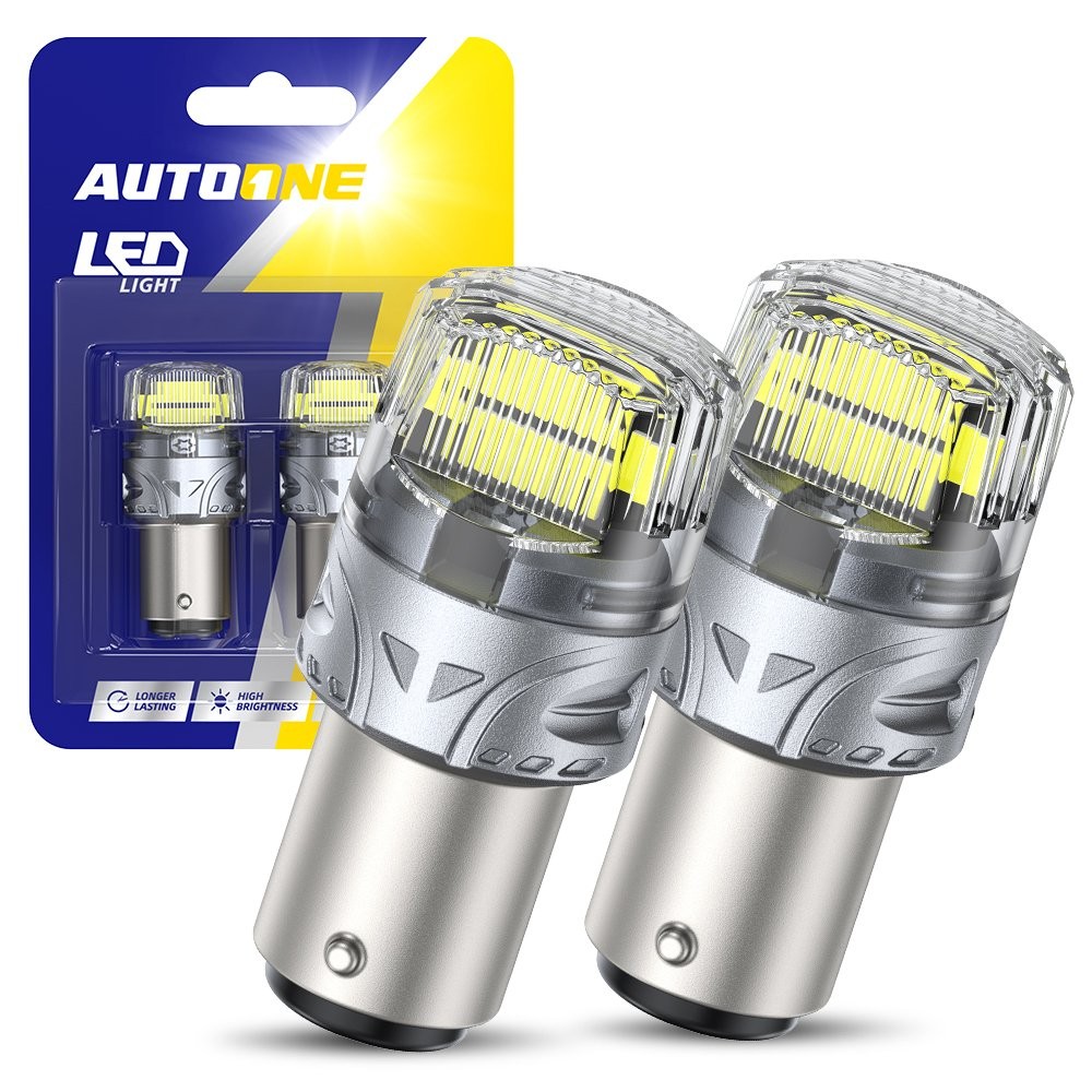 Pair Super White 1157 16-SMD LED Reverse Tail Stop Brake Turn Signal Light Bulbs