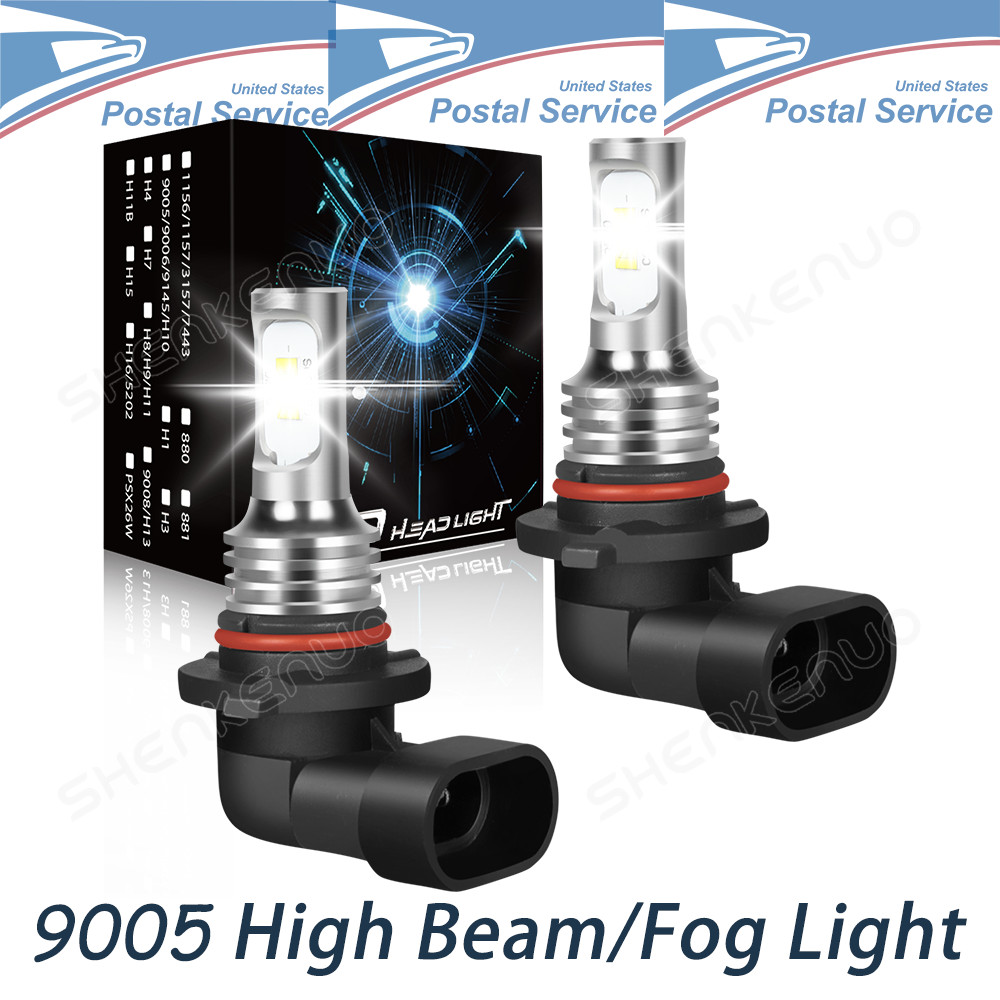 LED Headlight Bulb Hi/Lo Kit 9005 6000K Cold White For 2016-18 2019 Chrysler 300