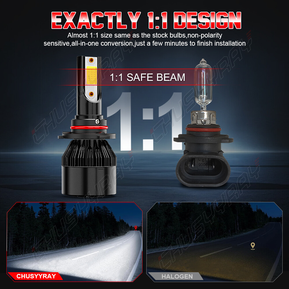 For Ford Ranger 2019 2020 6000K LED Headlight H/L + Fog Light 6x Bulbs Combo Kit