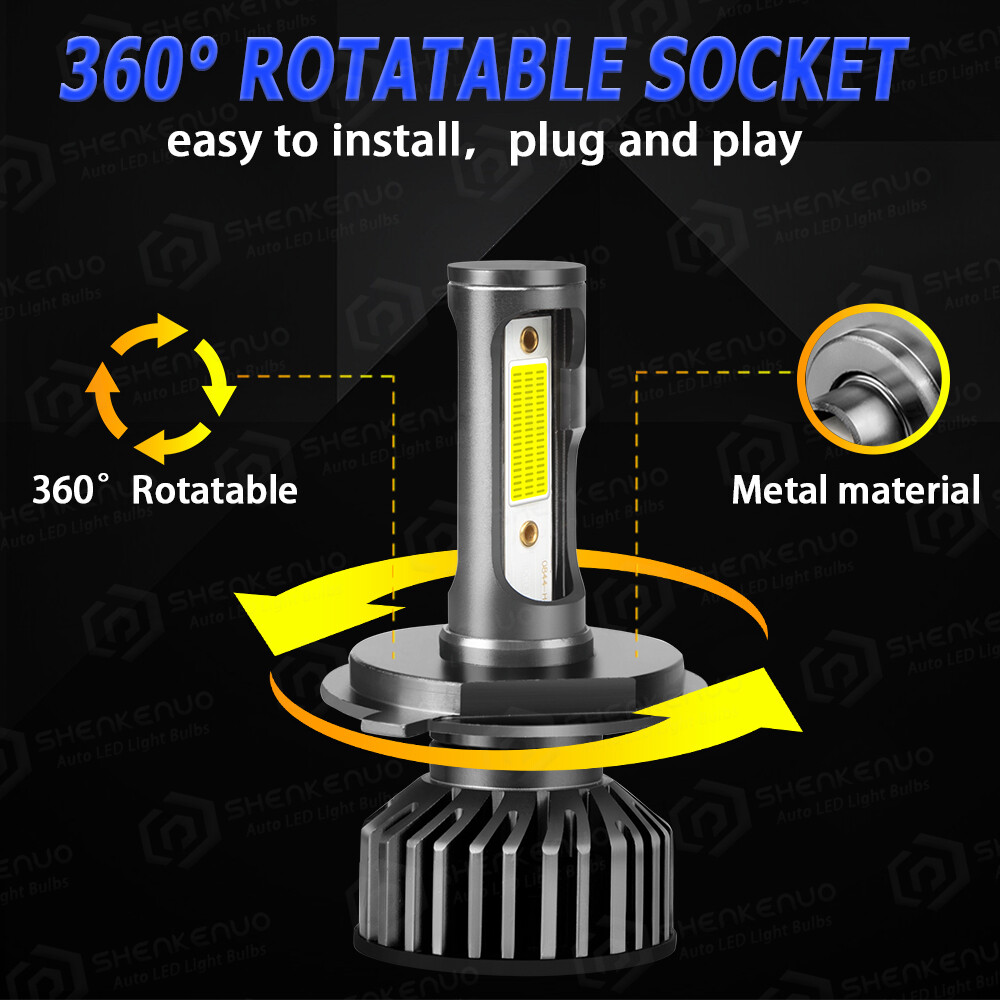 LED Headlight High Low Beam Fog Light Bulbs 6500K For Toyota Tundra 2014-2021 4x