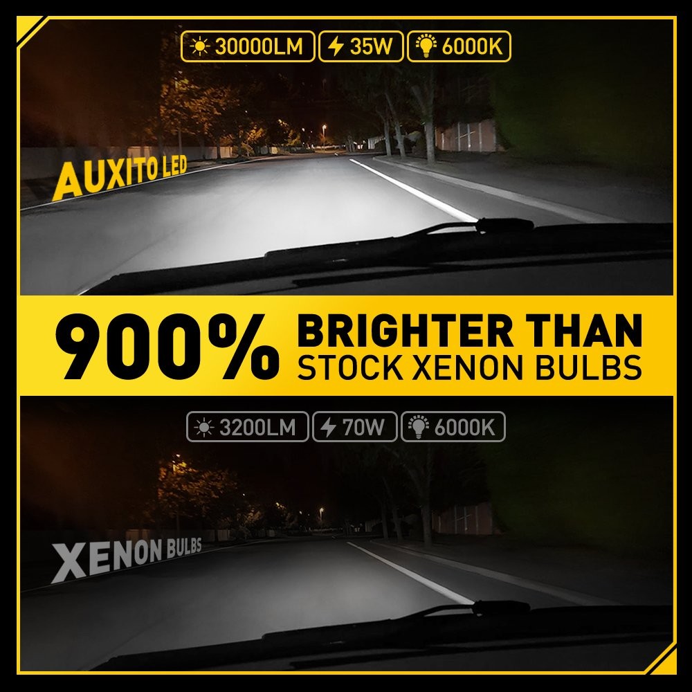 D5S LED Headlight Bulb 6000K 30000LM High/Low Beam Super Bright White 4PCS Y19