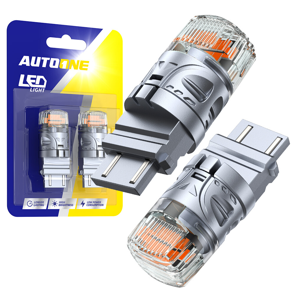 CANBUS 3157 3156 LED Bulbs Amber Yellow with Built-in Resistor Turn Signal Light