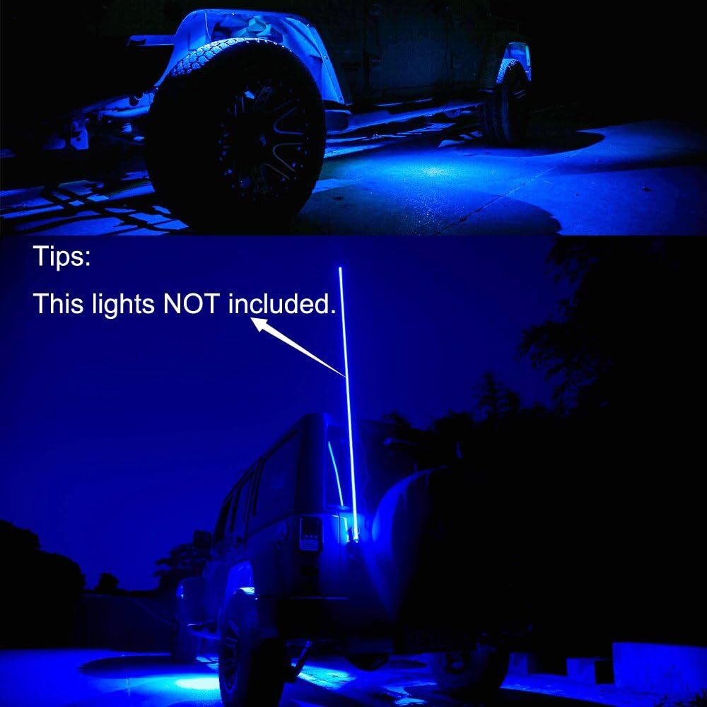 4 Pods Blue LED Rock Light Lights Fit Jeep Off Road Truck Car ATV Under Body