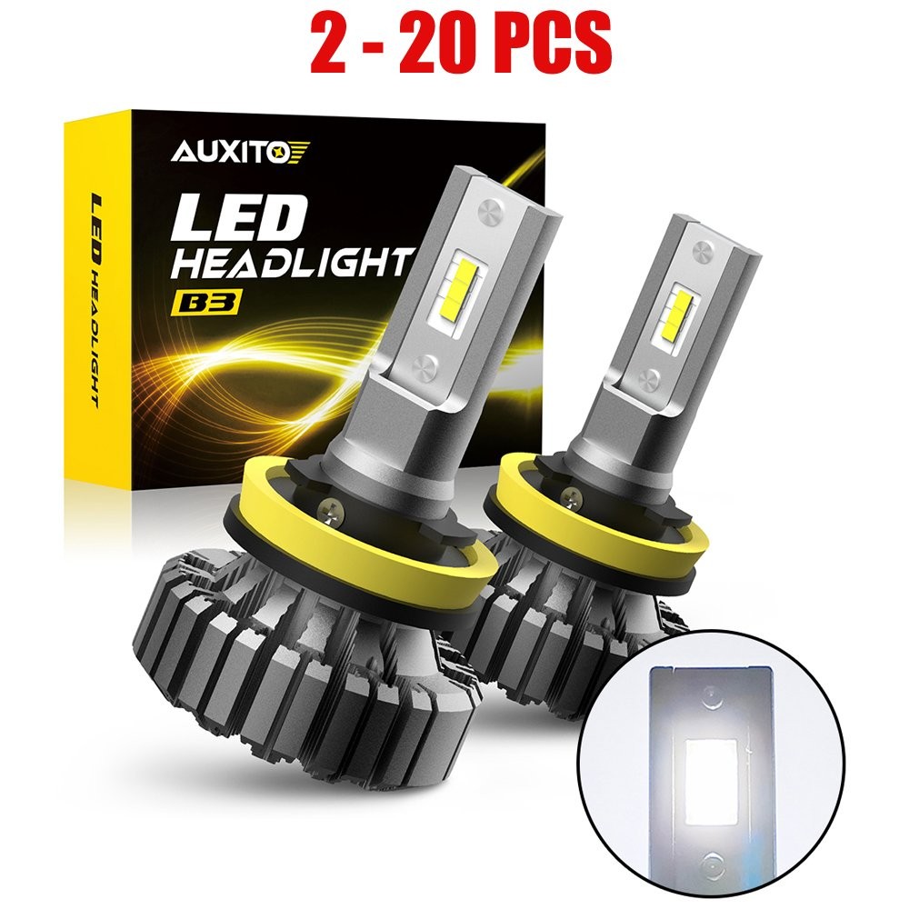 2-20PCS Fanless H8 H9 H11 LED Headlight Beam Globes 200LM White 6500K Erorr Free