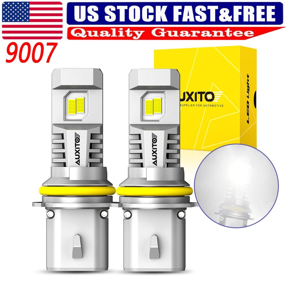 AUXITO 6500K White 9007 HB5 LED Headlight Super Bright High Low Beam CANBUS 2PCS