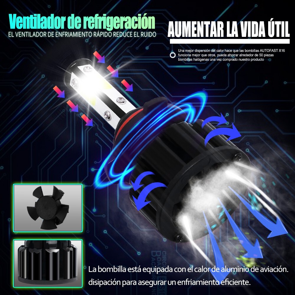 9005 LED Lights Fog Lights For Toyota 4Runner 2003-2005 LED Headlight Bulbs Kit