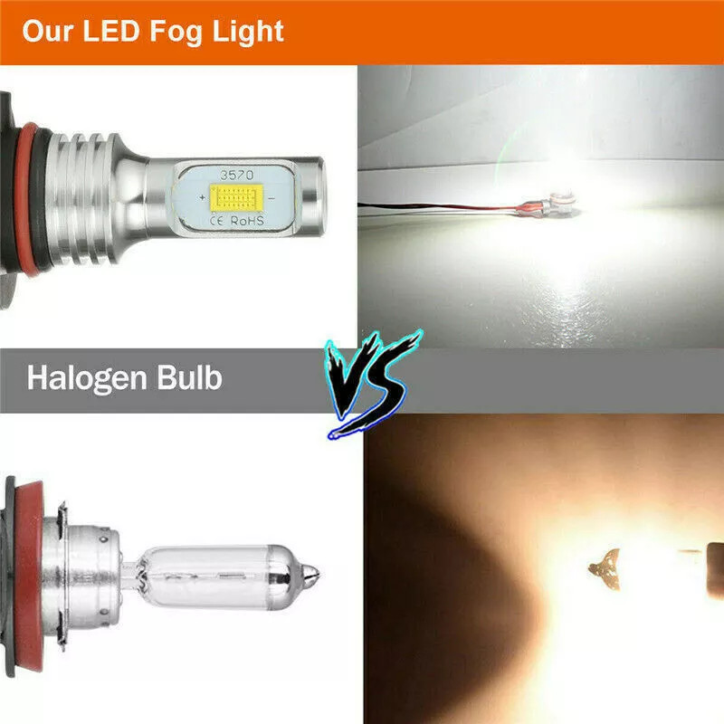 H11 9005 LED Headlight Super Bright Bulbs Kit 8000K White 330000LM High/Low Beam