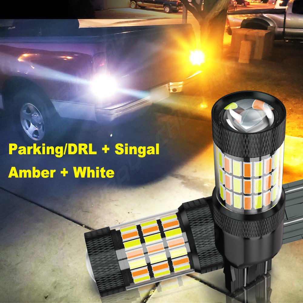 LED Front Rear Turn Light Signal Blinker Bulbs 7441 7440 Amber Error Free A++