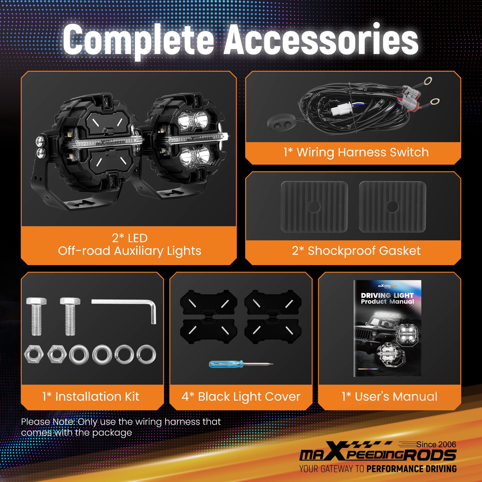3.5″ LED Pod Lights Spot Beam RGB DRL For Off Road 4×4 SUV ATV Side Shooter 160W