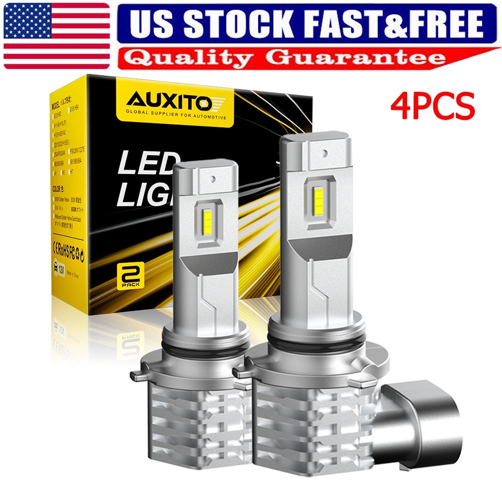 AUXITO 9006 LED Bulbs Headlight Conversion Kit Hi/Low White Beam Replace Halogen