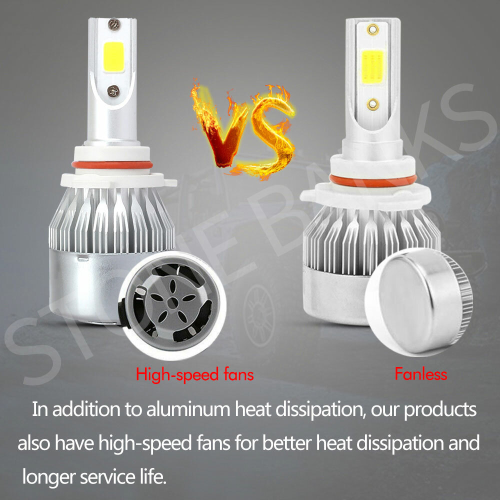 9145 9140 LED Headlight Bulbs Fog Light Beam 150m Front Lamp 100W 20000LM 6000K