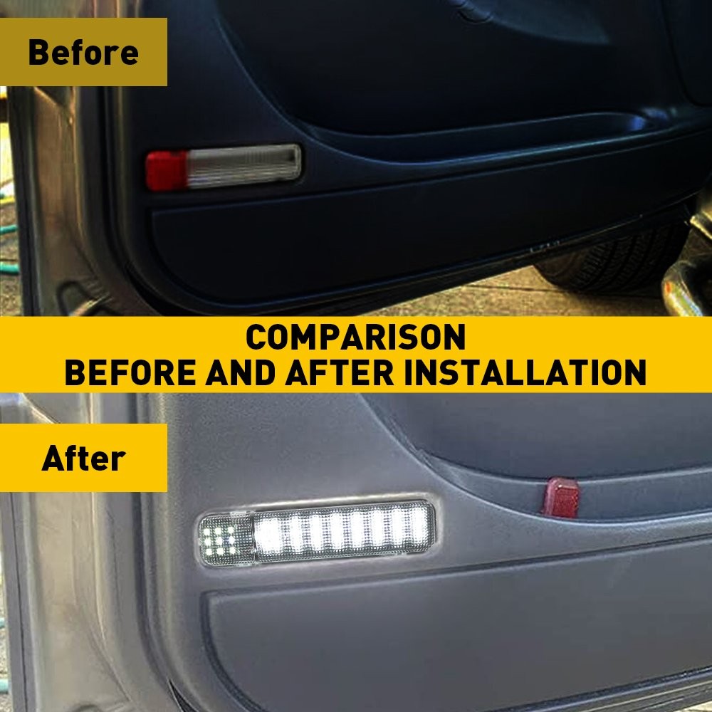 Smoked LED Door Courtesy Lights For Chevy Silverado Suburban Tahoe Sierra Yukon