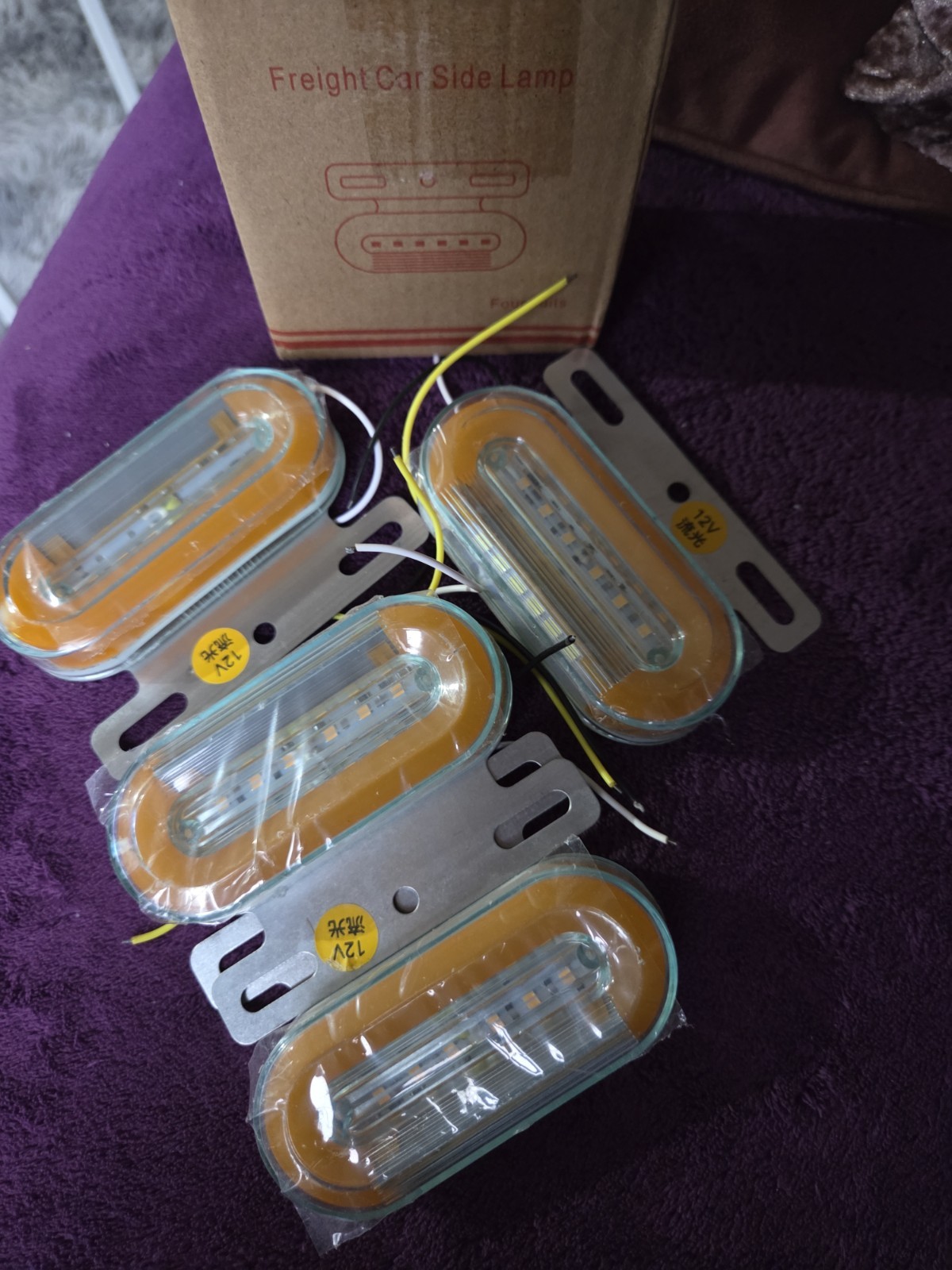 Four Suits 4 Pc Trailer Side Marker Lights 12V BNIB