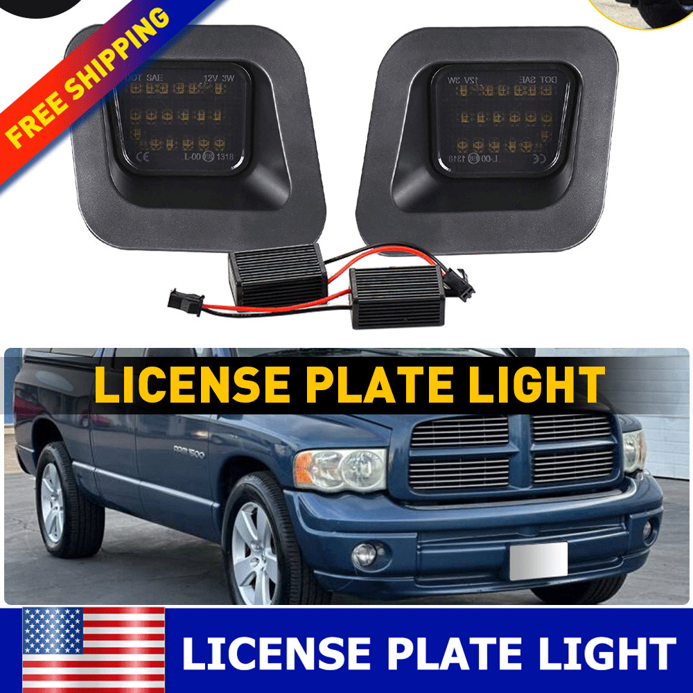 For 2003-2010 DODGE RAM 1500 2* LED License Plate Light Bright White 5500K 800LM