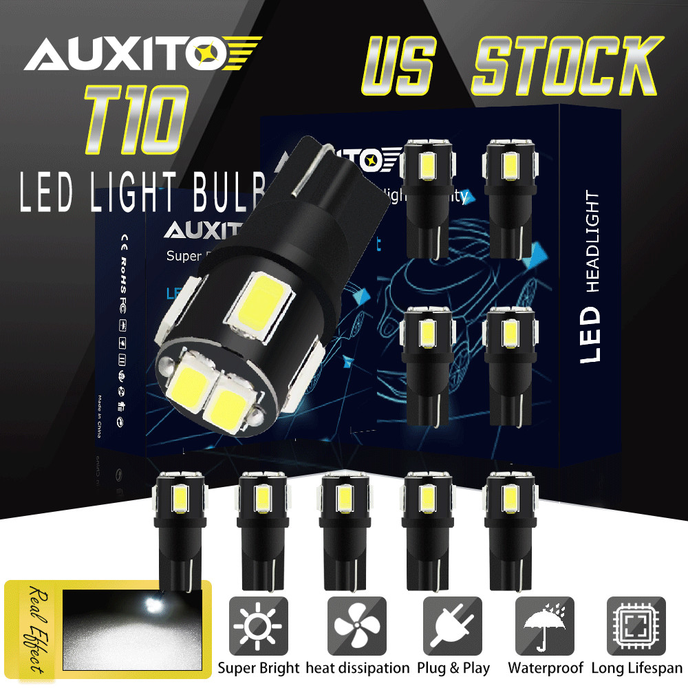 10X Super White T10/921/194/2825/158 RV Trailer LED Interior Dome Map Light Bulb