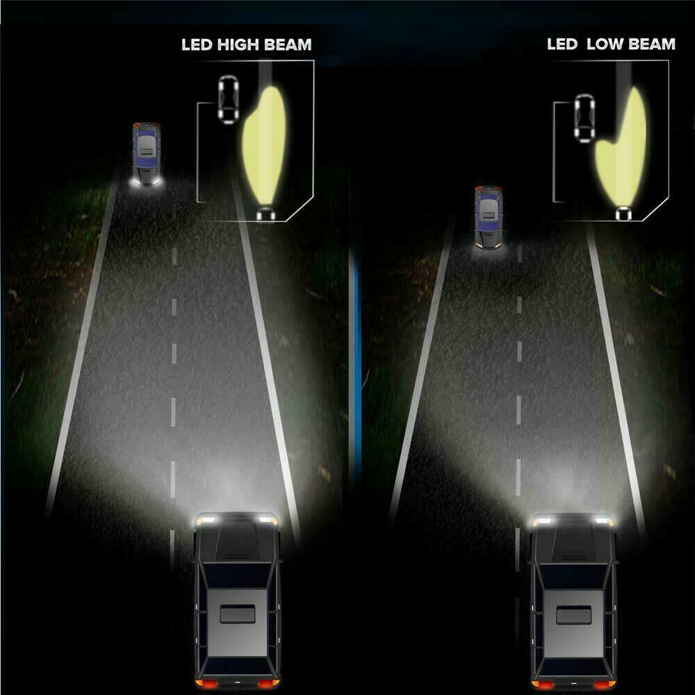 For Jeep Cherokee 2014-2015 LED Headlight & Fog Light Bulbs Combo Clear White