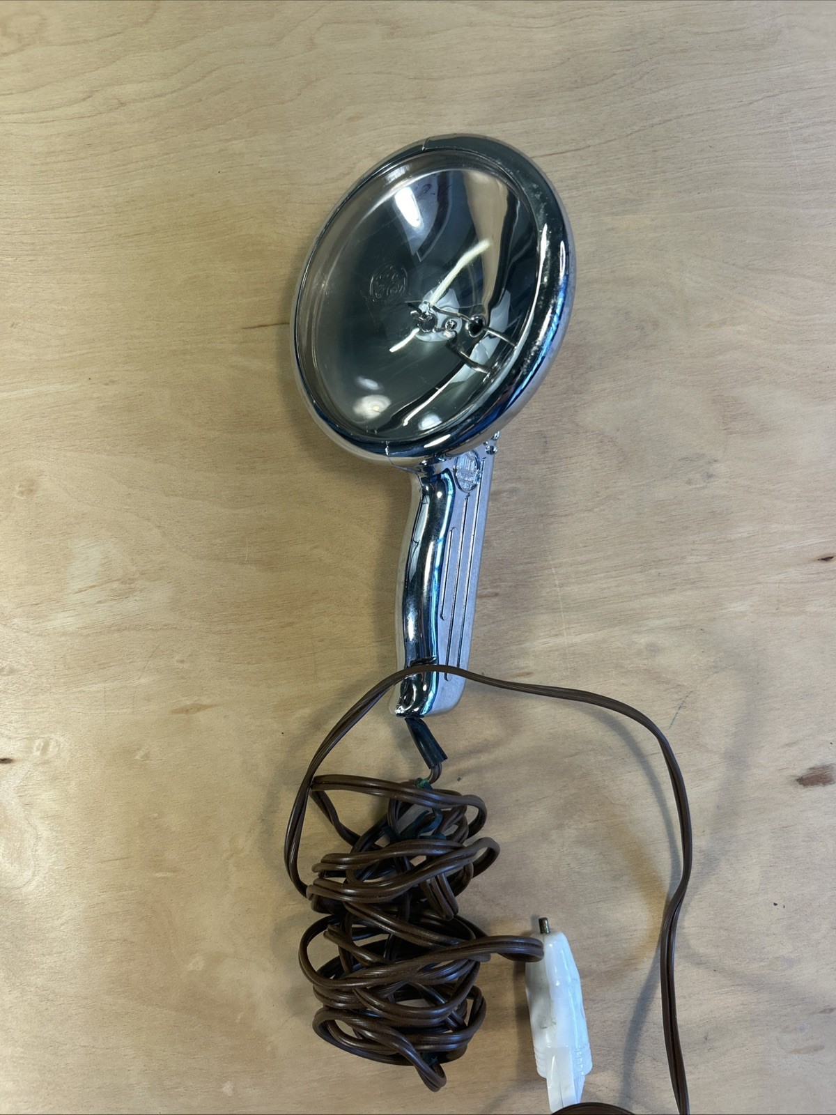 Vintage Unilite Unity Handheld Spotlight 12V Chrome & Glass GE 1960’s