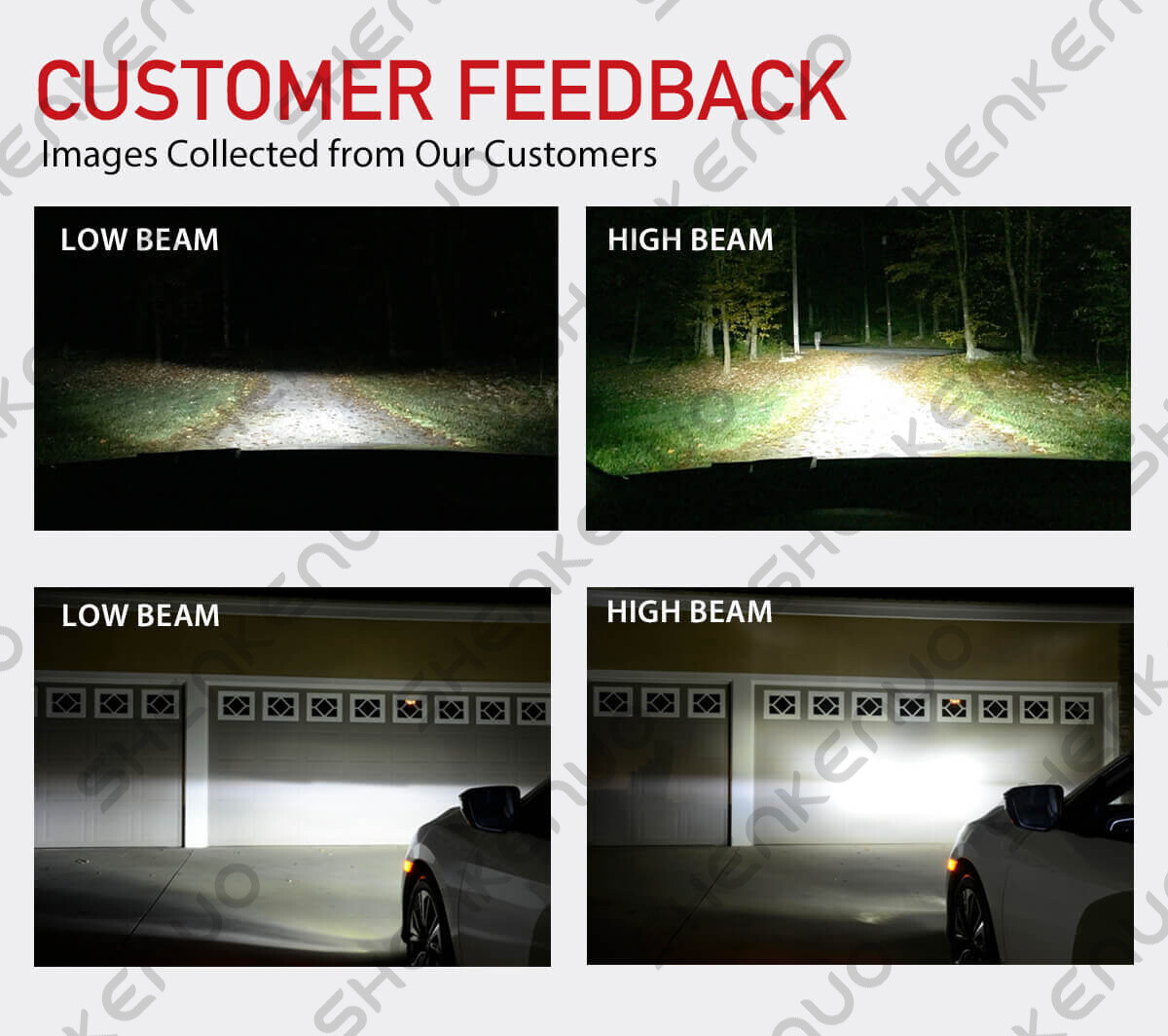 6000K Front LED Headlight Bulbs Qty4 For BMW 323i 328i 335i 340i xDrive High Low