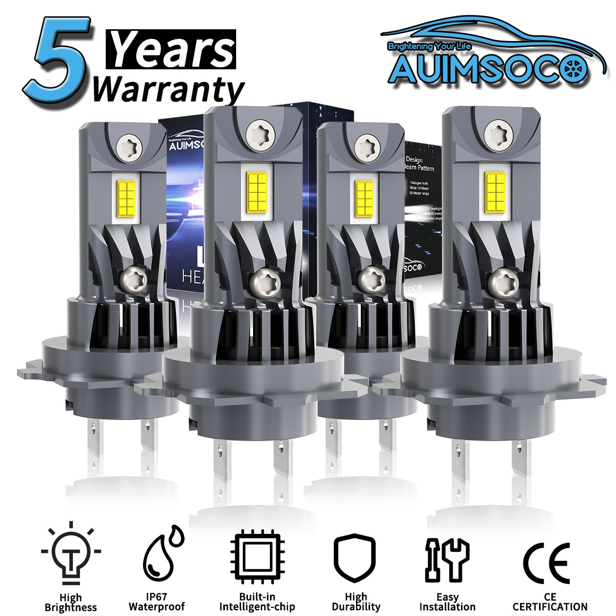 For Hyundai Palisade 2020 Sport Utility 4-Door 3.8L LED Headlights Bulbs 72000LM