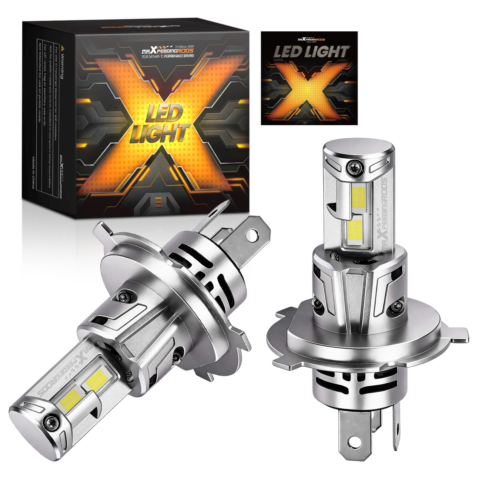 H4 LED Headlight Bulb High Low Beam Conversion Kit 28W Super Bright 6500K