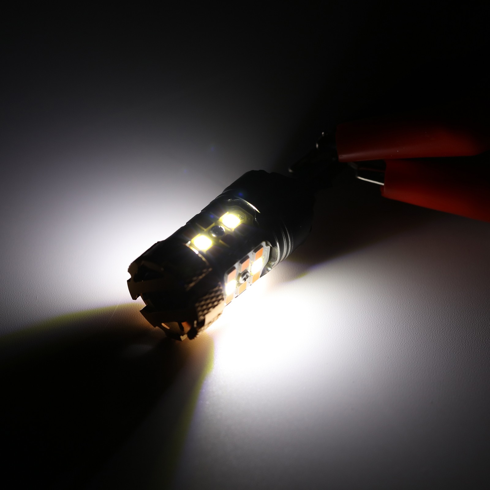 AUXBEAM 7443 CK LED White Yellow Front Turn Signal Light Bulbs Canbus Error Free